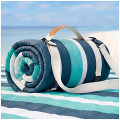 RYCHIC folded blanket front view showing compact portability and easy storage