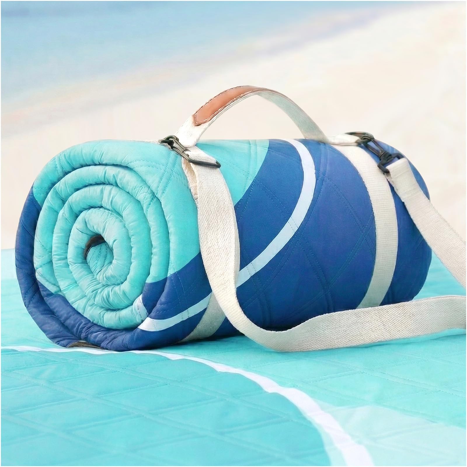 RYCHIC front view showing full blanket and compact carry convenience
