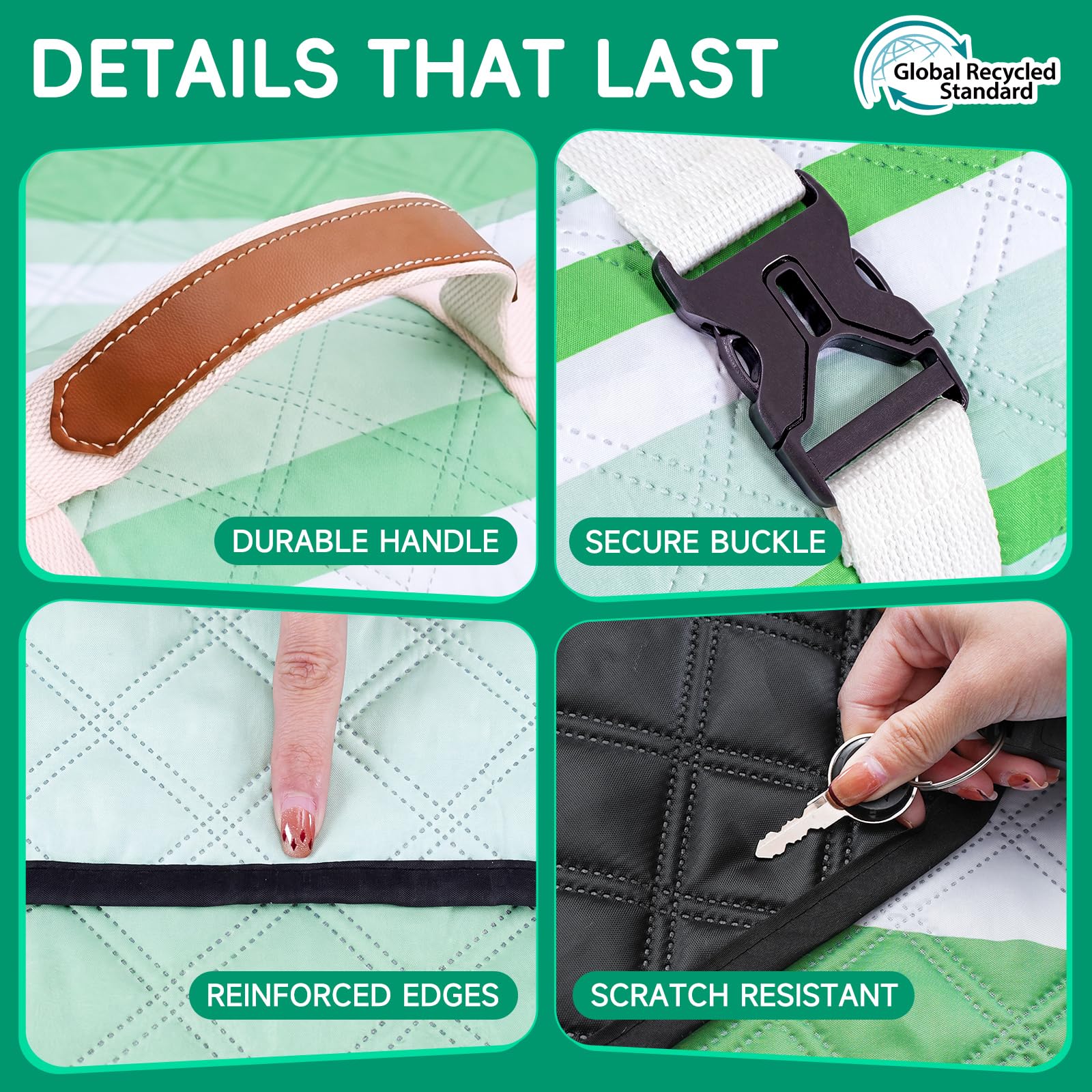 RYCHIC reinforced stitching at edge for durability and long life