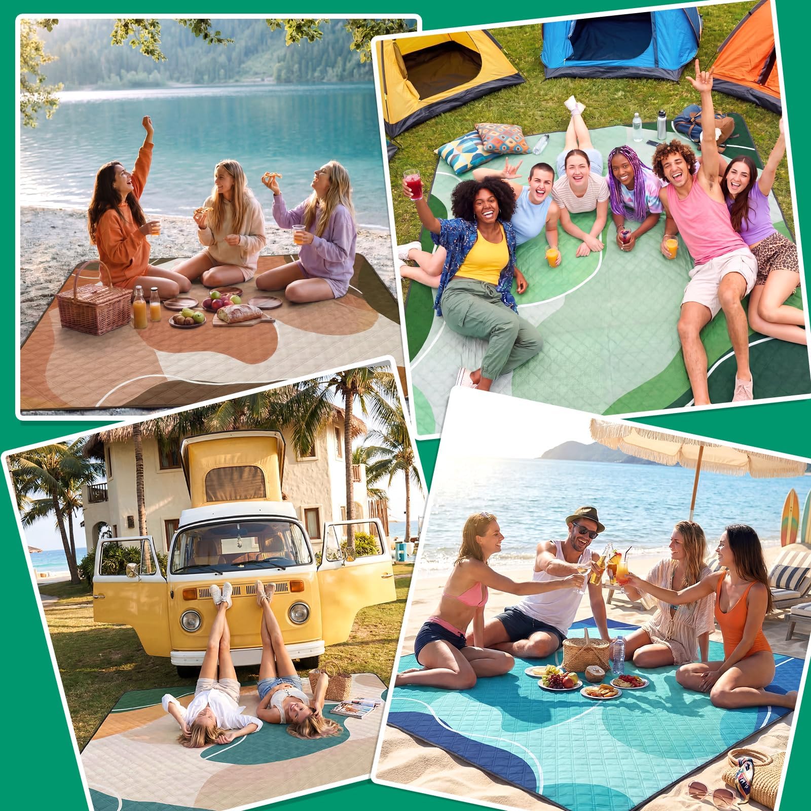 RYCHIC blanket stowed in a car trunk showing travel-ready compactness