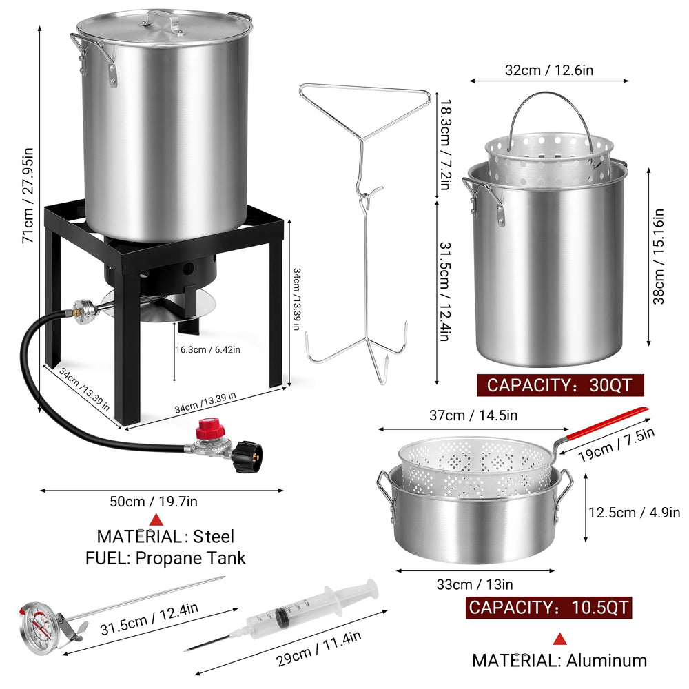 RYHOFOUD 50,000 BTU cast-iron burner closeup offering powerful heat control