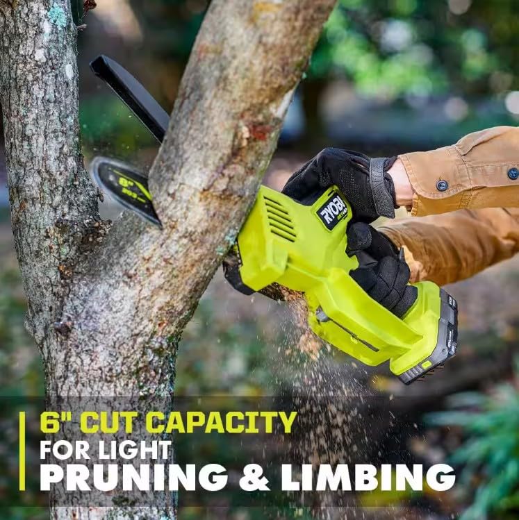 RYOBI chain and handle guards shown to enhance operator safety