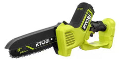 RYOBI compact pruning chainsaw front view showing compact size and portability