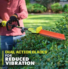 RYOBI attachment mounted on powerhead demonstrating quick-connect benefit