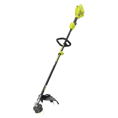 RYOBI Expand-It trimmer front view showing attachment and quick-connect benefit