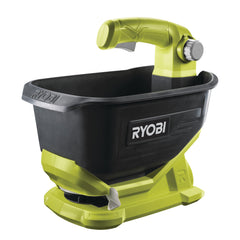 RYOBI OSS1800 front view showing compact spreader and 4L hopper benefit of easy handling