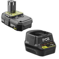 RYOBI P2850 with 2.0 Ah battery attached demonstrating quick swapable power benefit