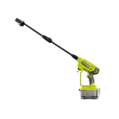 RYOBI pressure lance front view showing compact cordless design and portability