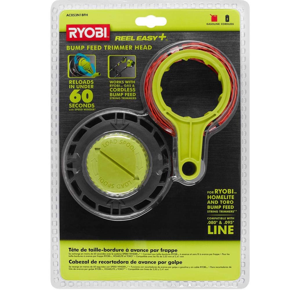 RYOBI front view of replacement head showing fit and easy install benefit