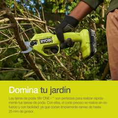 RYOBI handle grip detail demonstrating ergonomic comfort and reduced fatigue