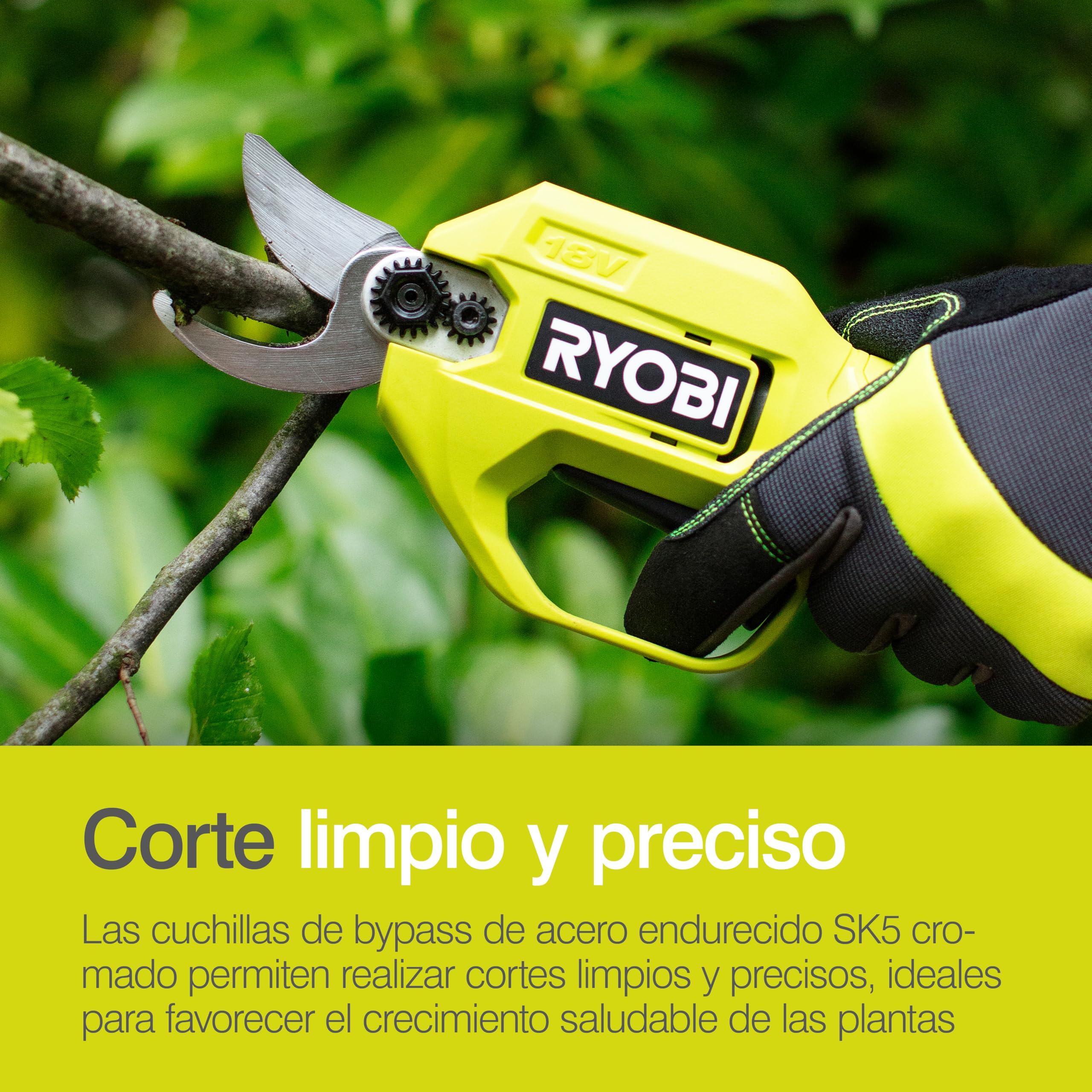 RYOBI bare tool packaging and label indicating model and sold-without-battery note