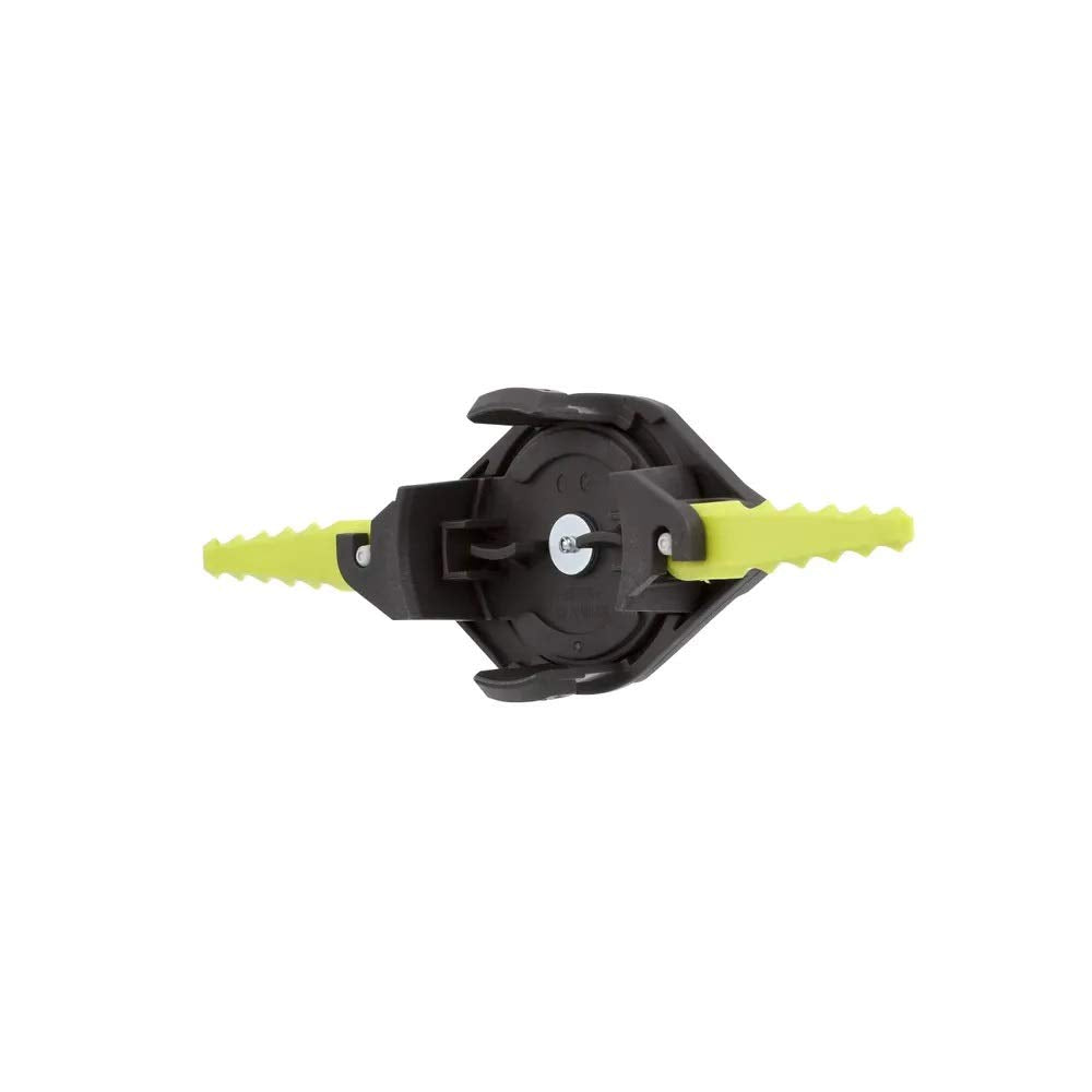 RYOBI size comparison next to ruler showing compact, easy storage