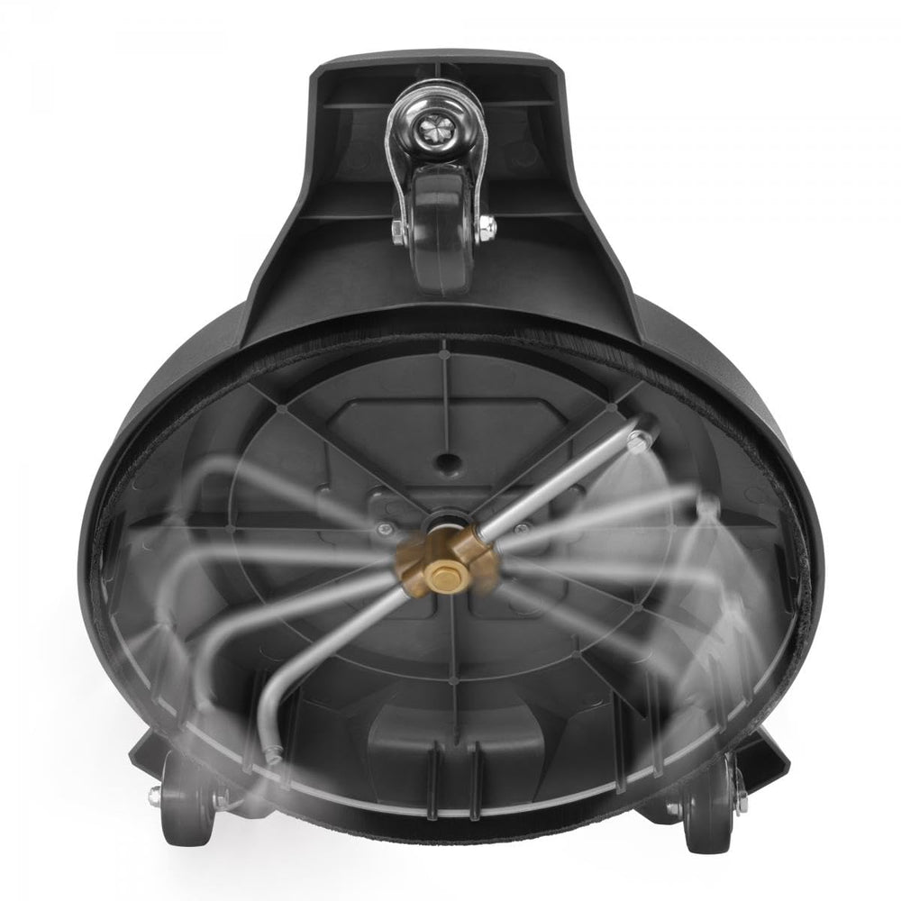 RYOBI close-up of rotating nozzle assembly for even, streak-free cleaning