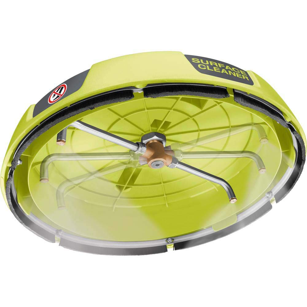 RYOBI surface cleaner in use on driveway covering large area faster benefit