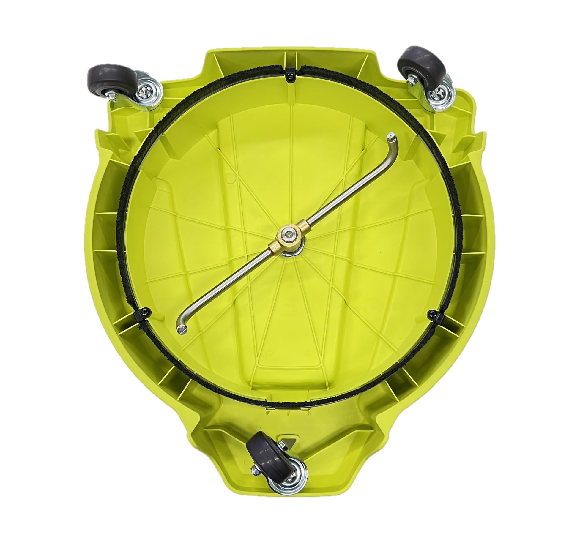Ryobi underside detail showing dual rotating arms and nozzles for even cleaning