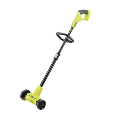 RYOBI wire brush edger front view showing bristles and quick-attach for efficient cleaning