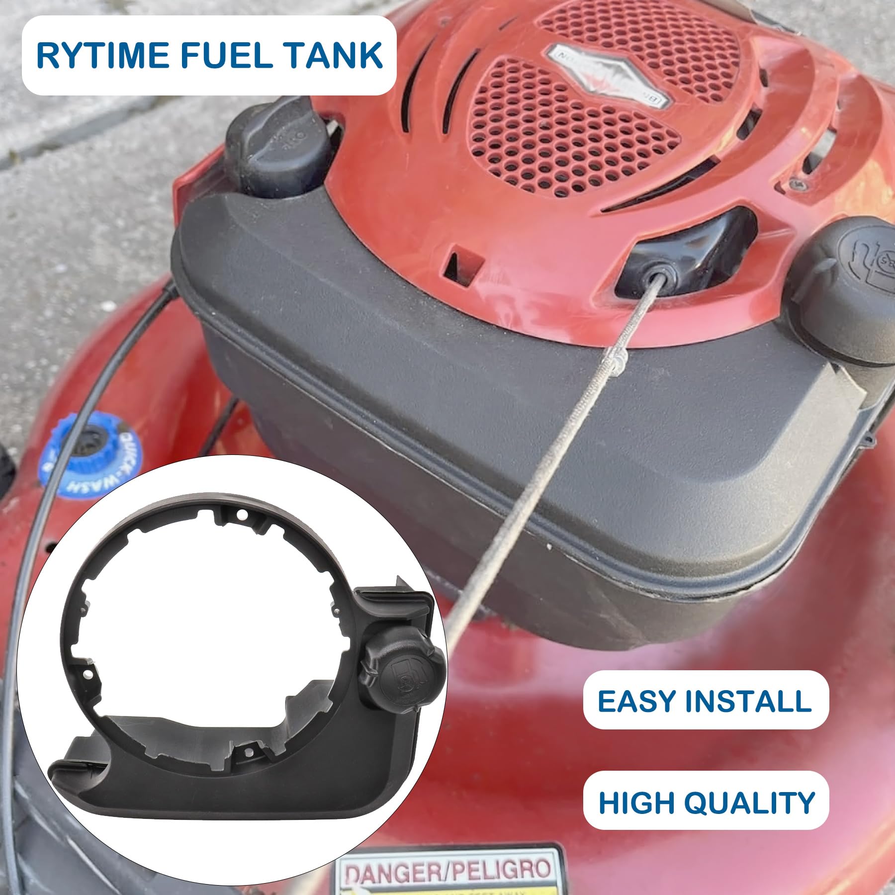 RYTIME close-up of fuel outlet for reliable connection and flow