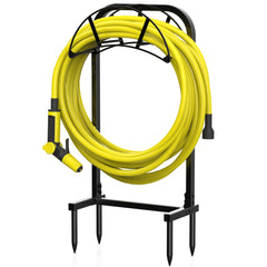 S SUCHEK front view showing freestanding hose holder and neat hose storage benefit