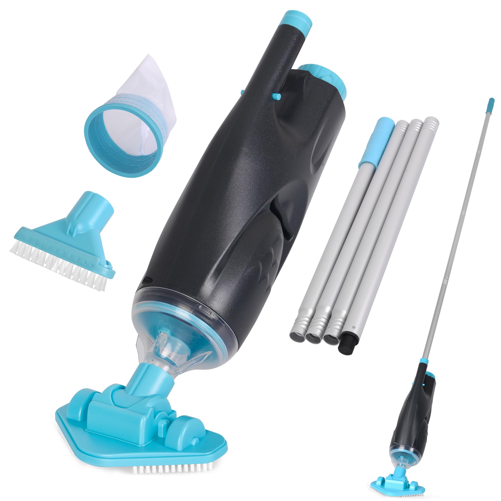 S7 front view showing compact cordless vacuum, faster spot cleaning