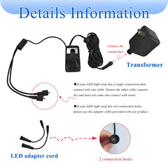 SAC SMARTEN ARTS adapter cord detail showing LED connector compatibility for lighting