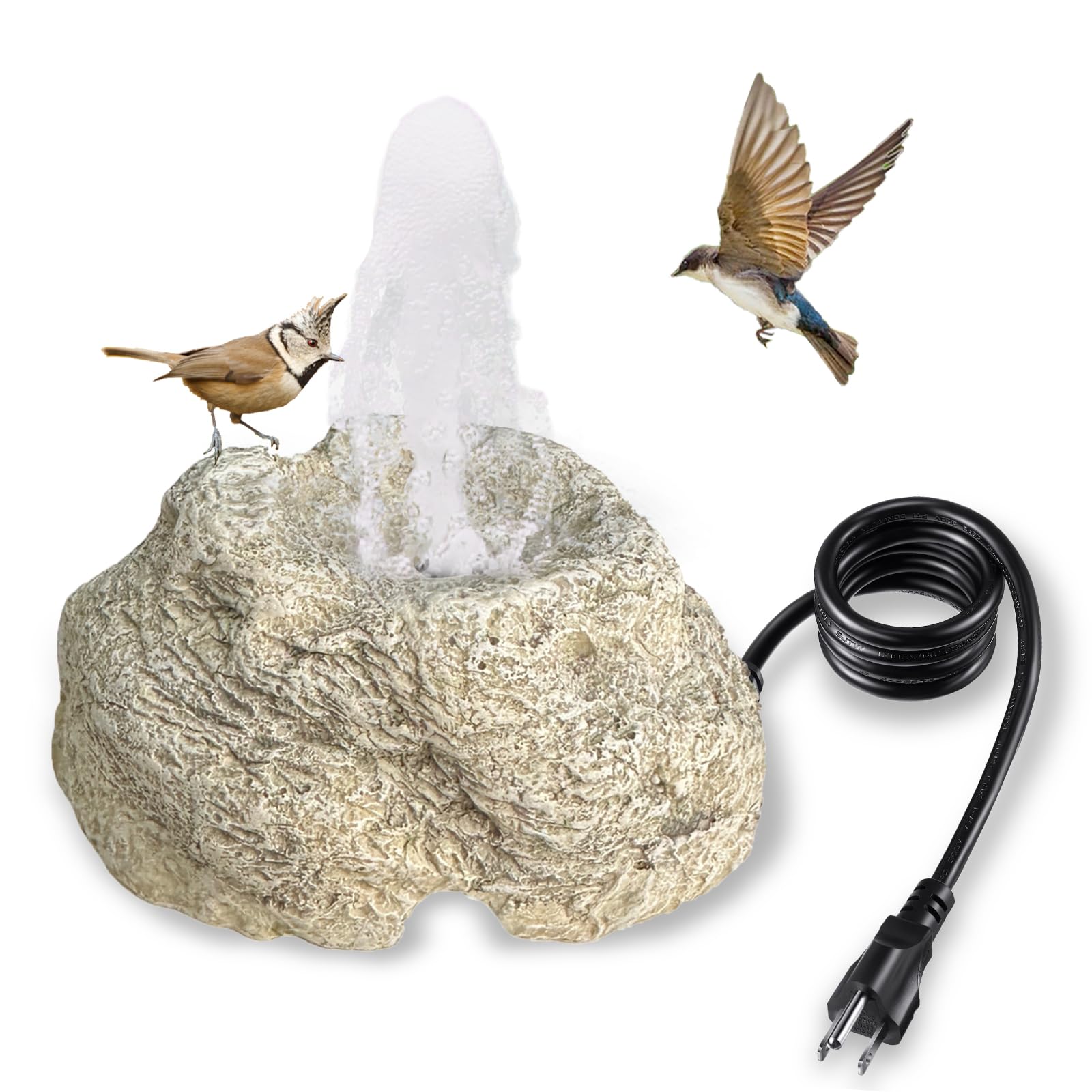 SAC SMARTEN ARTS front view rock fountain showing natural look and easy placement
