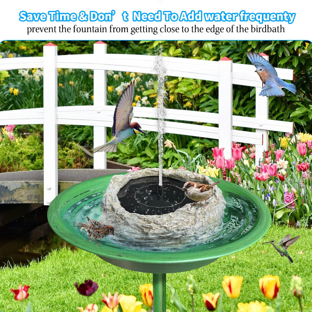 SAC SMARTEN ARTS fountain in garden setting adding ambiance and bird appeal