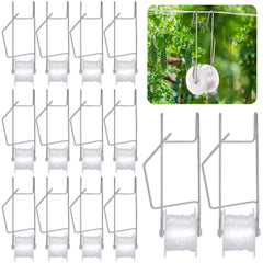 Sadnyy front packaging showing 100 roller hooks and twine, organized for quick start