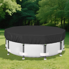 Safana 15FT round cover front view showing fit and black color for reliable protection
