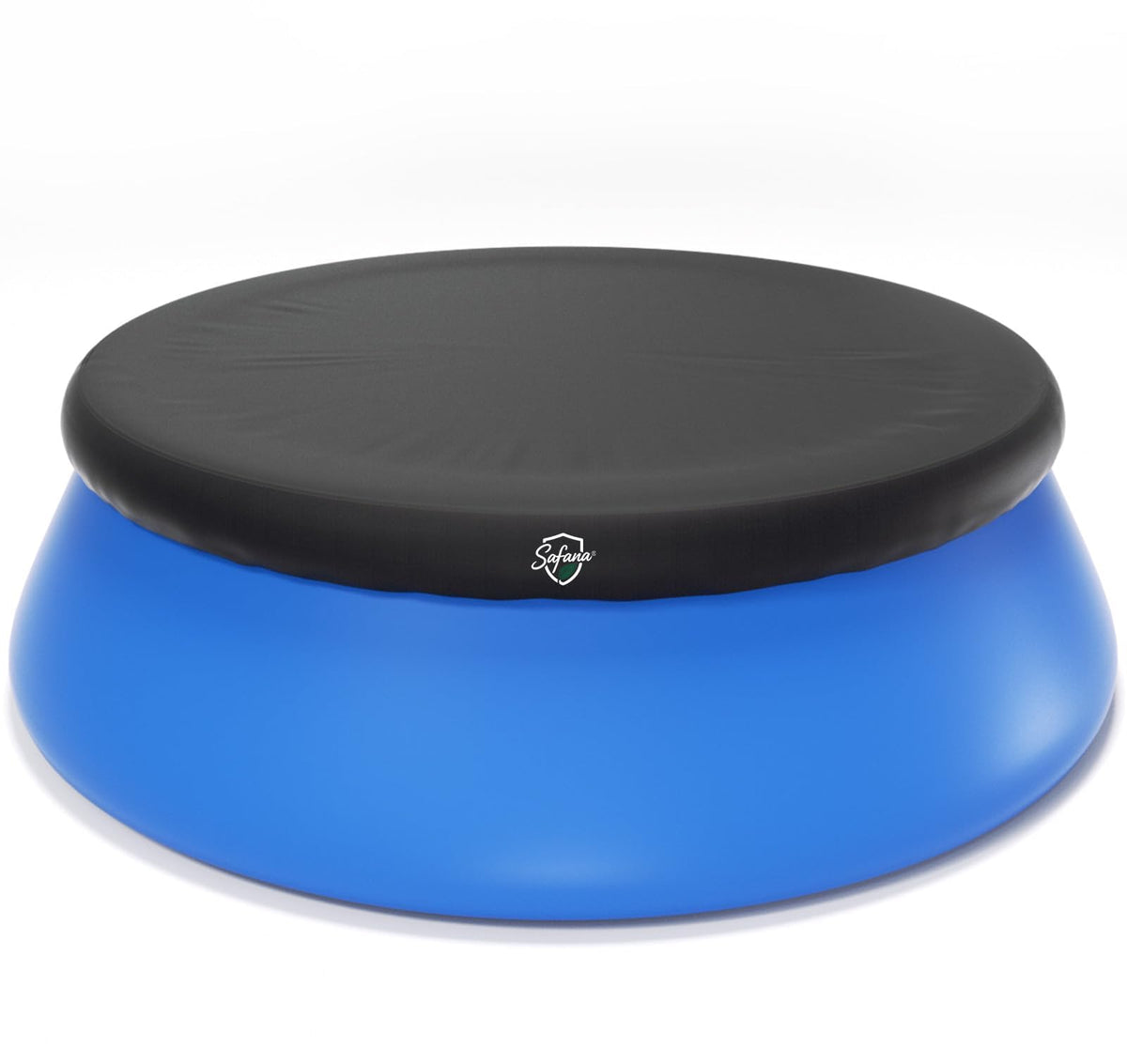 Safana cover front view on inflatable pool showing tidy fit and protection