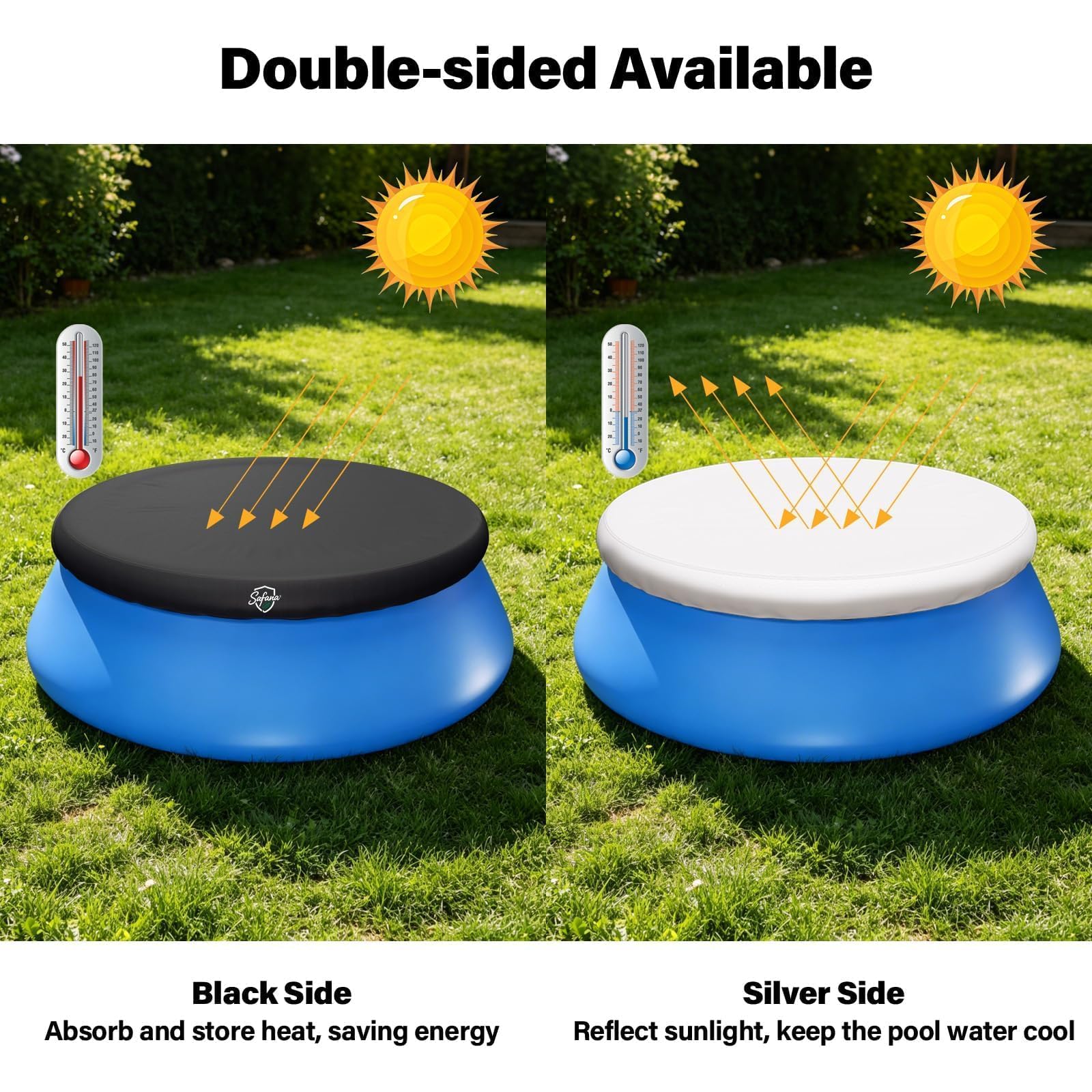 Safana size scale with hand and ruler to confirm top ring fit before purchase