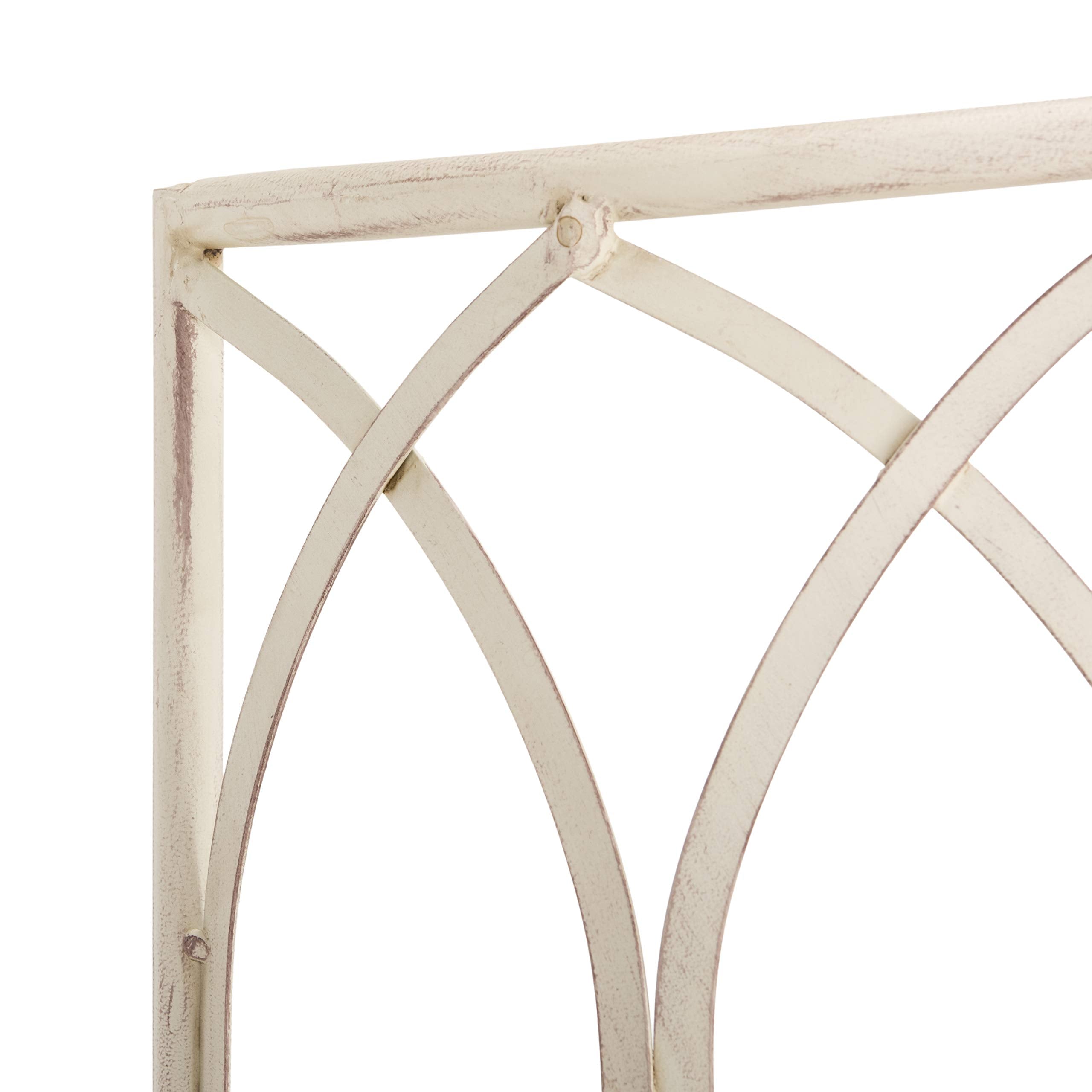 SAFAVIEH Abia bench in patio setting with cushions showing romantic garden ambiance benefit