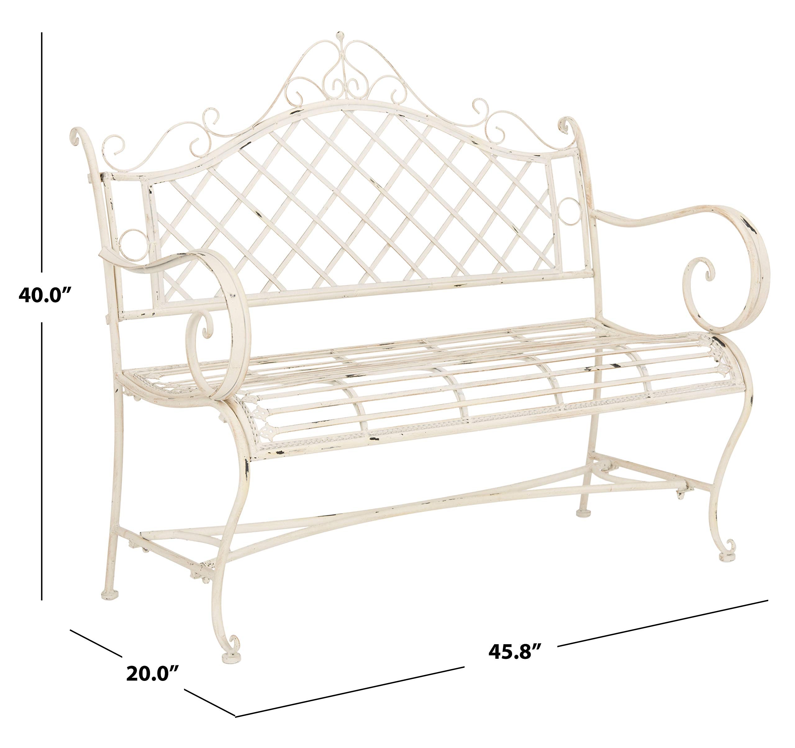 SAFAVIEH Abner placed in a garden setting showing how it enhances outdoor spaces