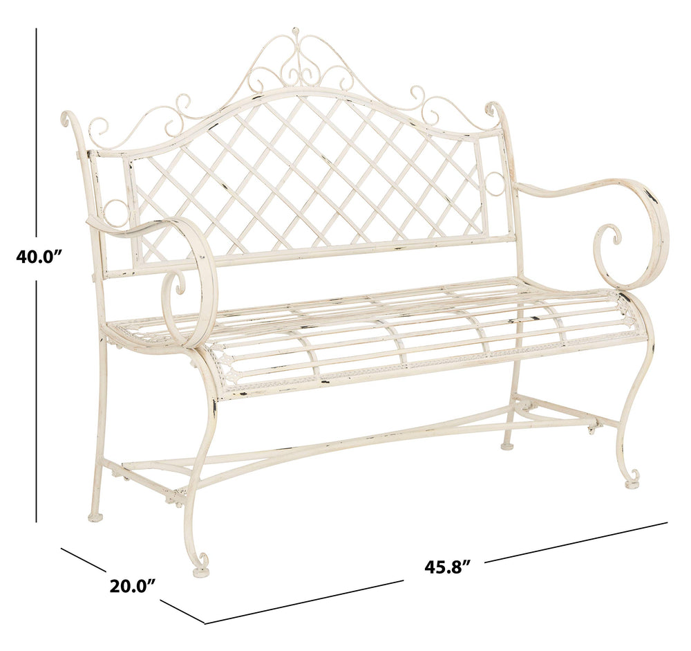SAFAVIEH Abner placed in a garden setting showing how it enhances outdoor spaces
