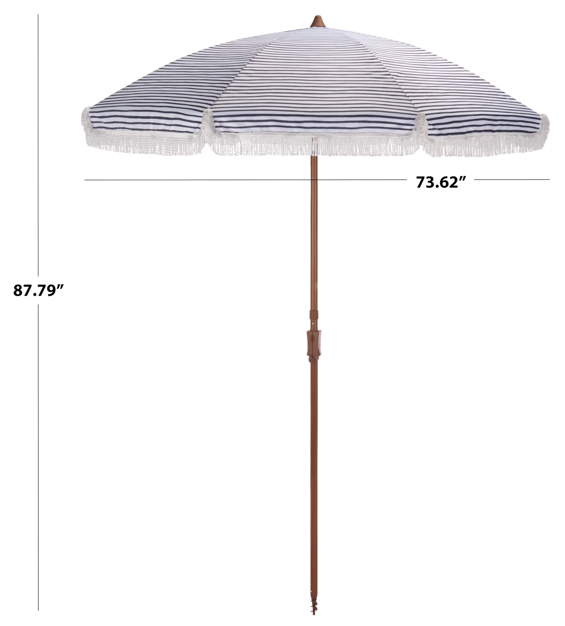 SAFAVIEH umbrella in patio setting providing stylish sun protection benefit