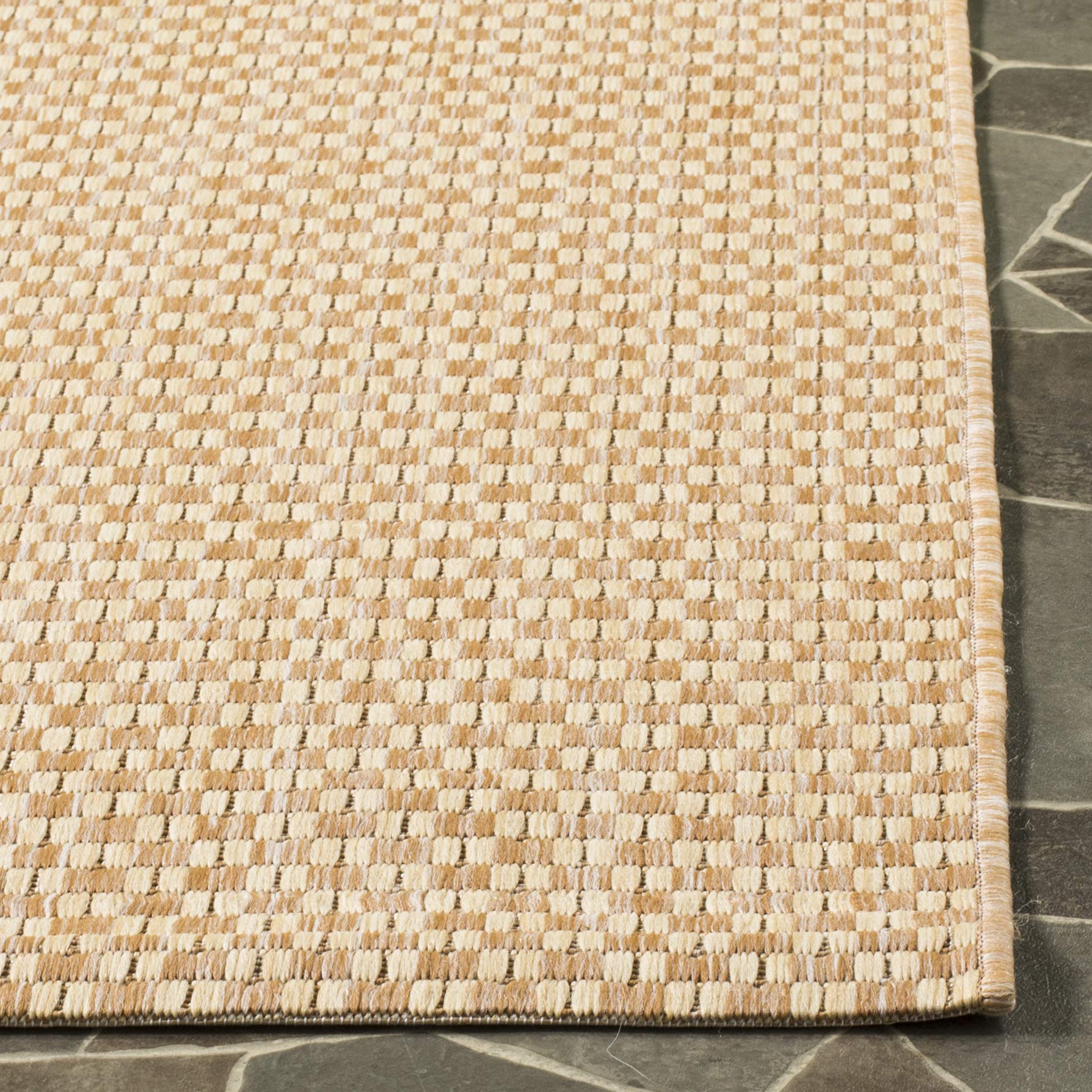 SAFAVIEH close-up of polypropylene pile highlighting non-shedding texture and durability
