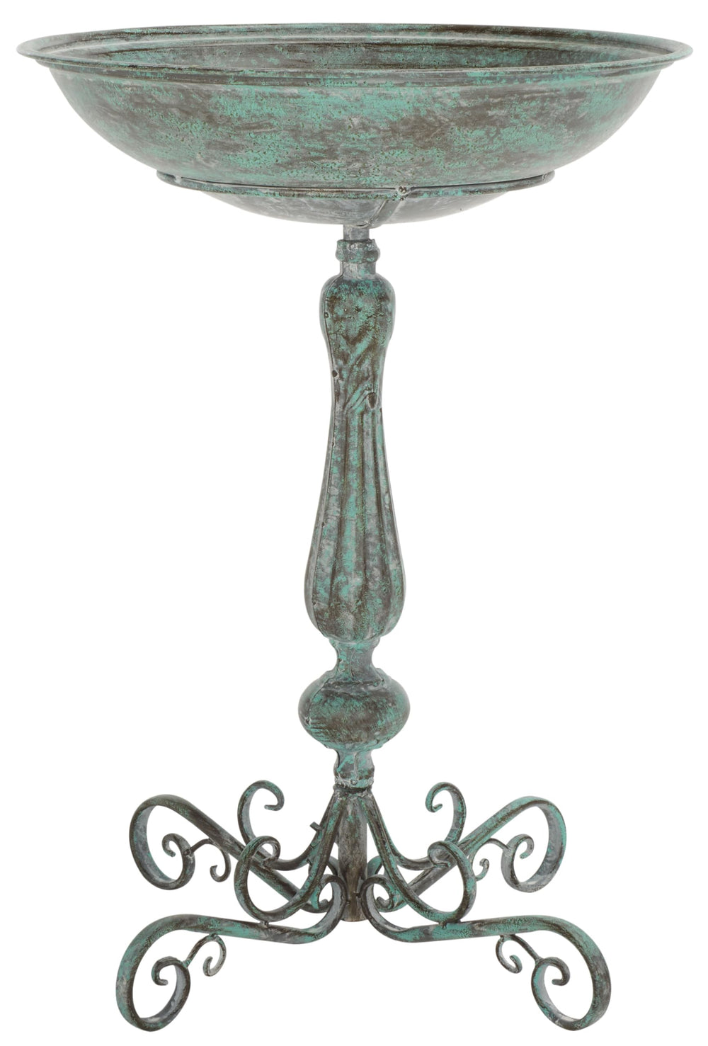 SAFAVIEH front view of bird bath showing elegant Victorian silhouette and curb appeal
