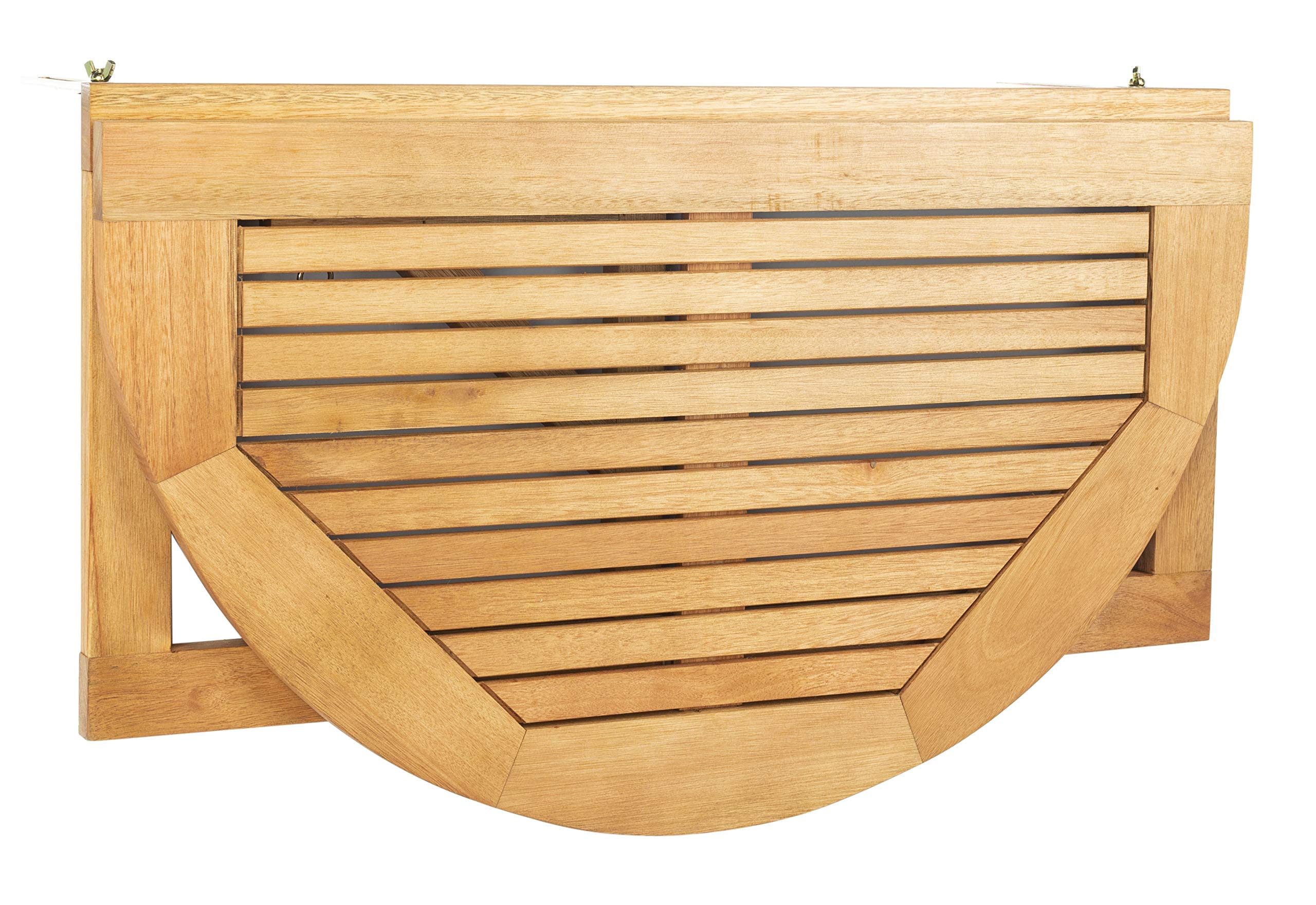 SAFAVIEH Owens closeup of teak grain showing natural texture and durable solid-wood look