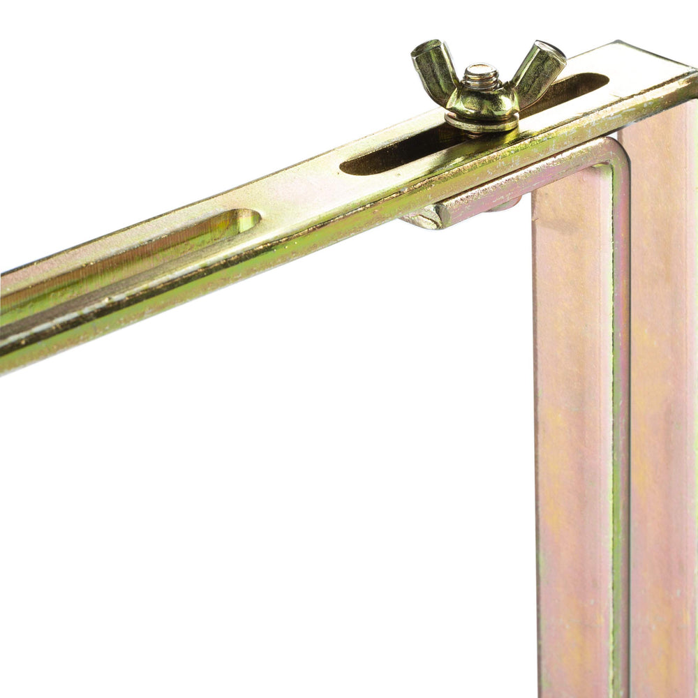 SAFAVIEH Owens size comparison beside chair illustrating compact fit and walkway clearance