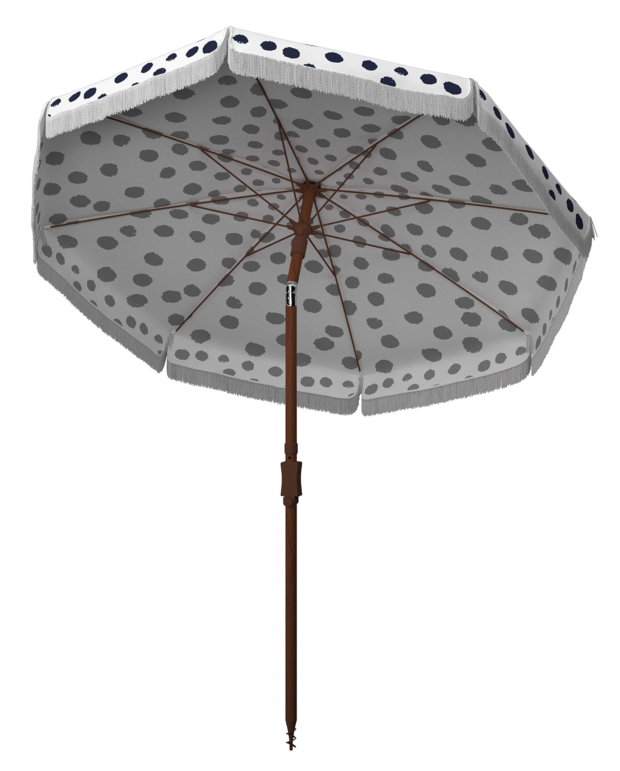 SAFAVIEH metal button tilt detail showing easy adjustable shade control