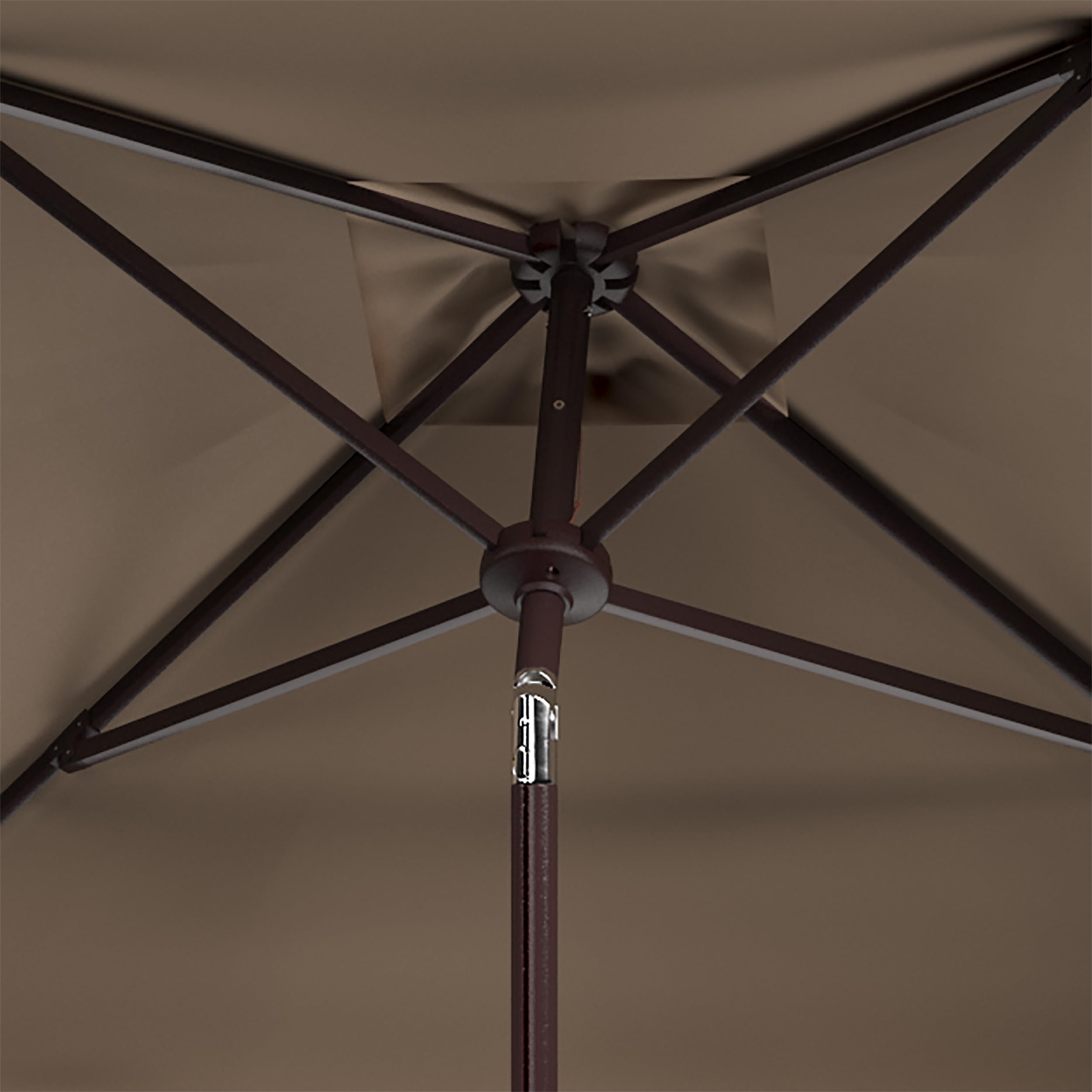 SAFAVIEH umbrella poolside lifestyle scene providing shade and coordinated outdoor ambiance