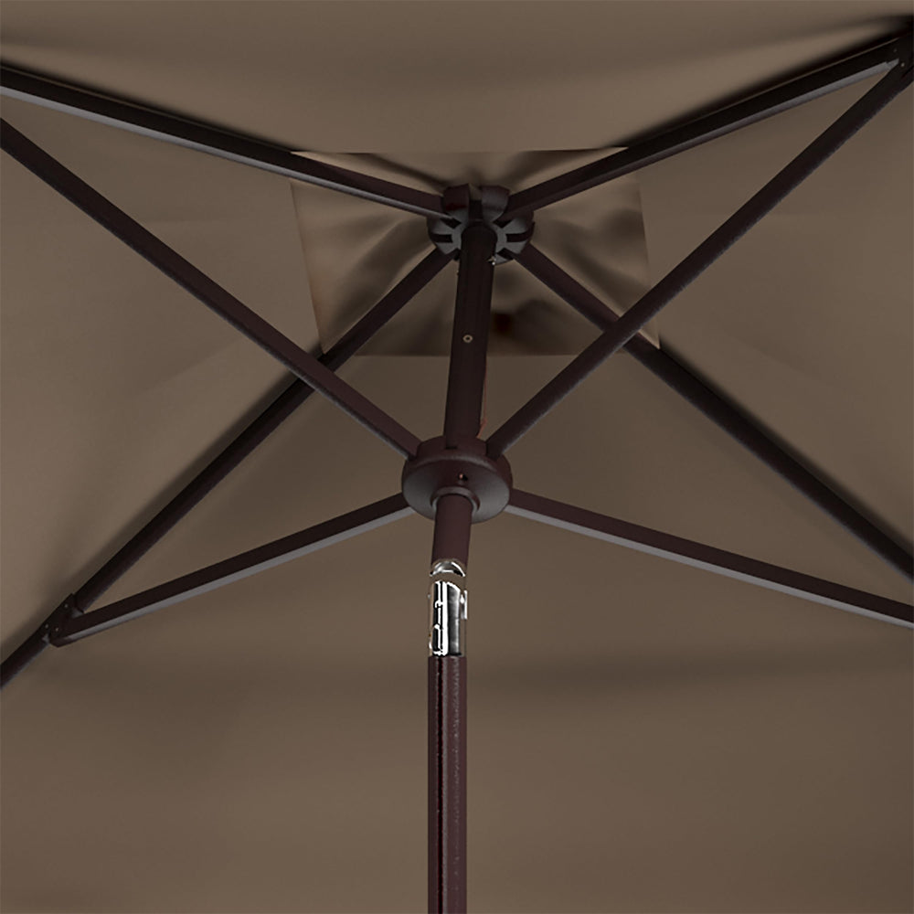 SAFAVIEH umbrella poolside lifestyle scene providing shade and coordinated outdoor ambiance