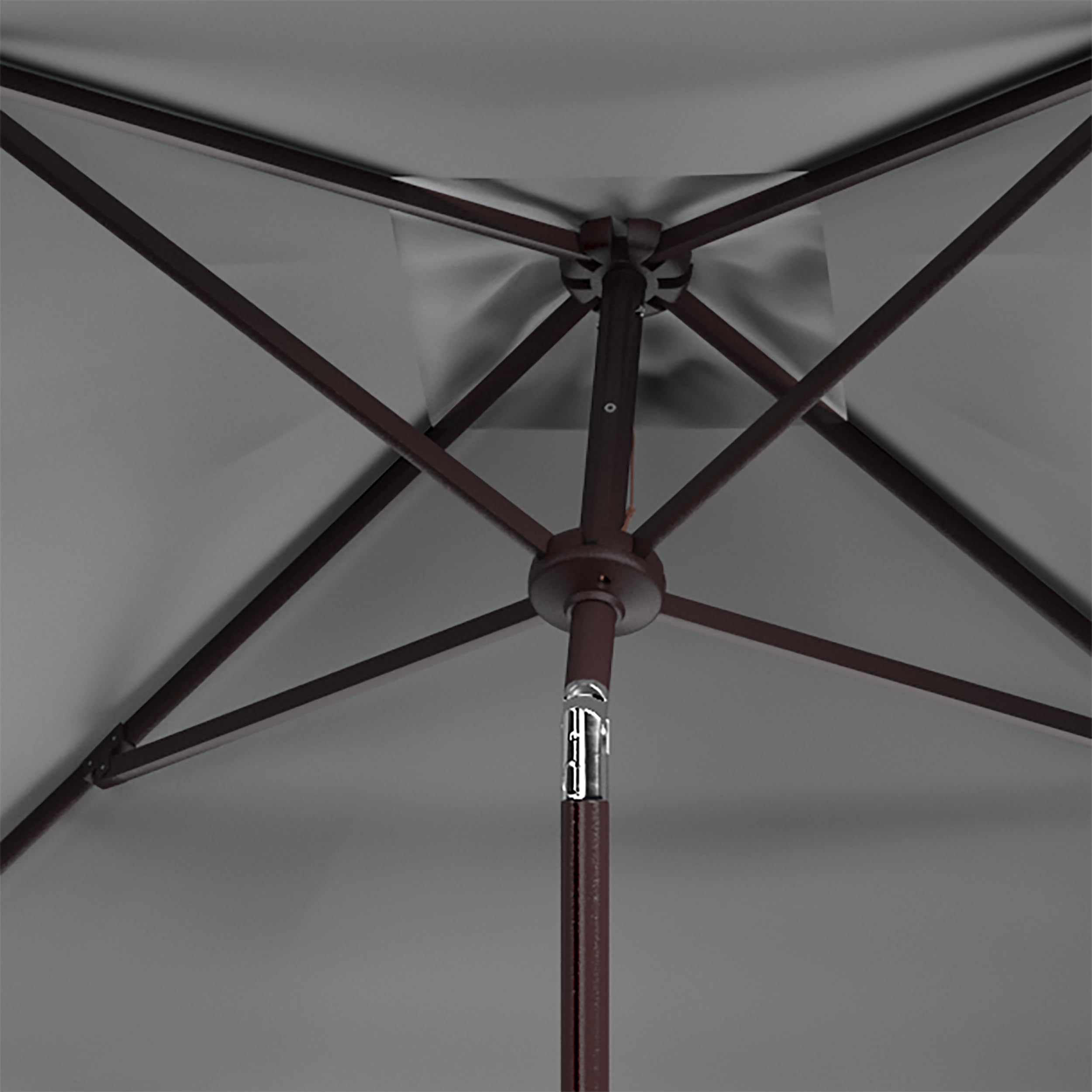 SAFAVIEH size comparison next to outdoor table shows canopy footprint