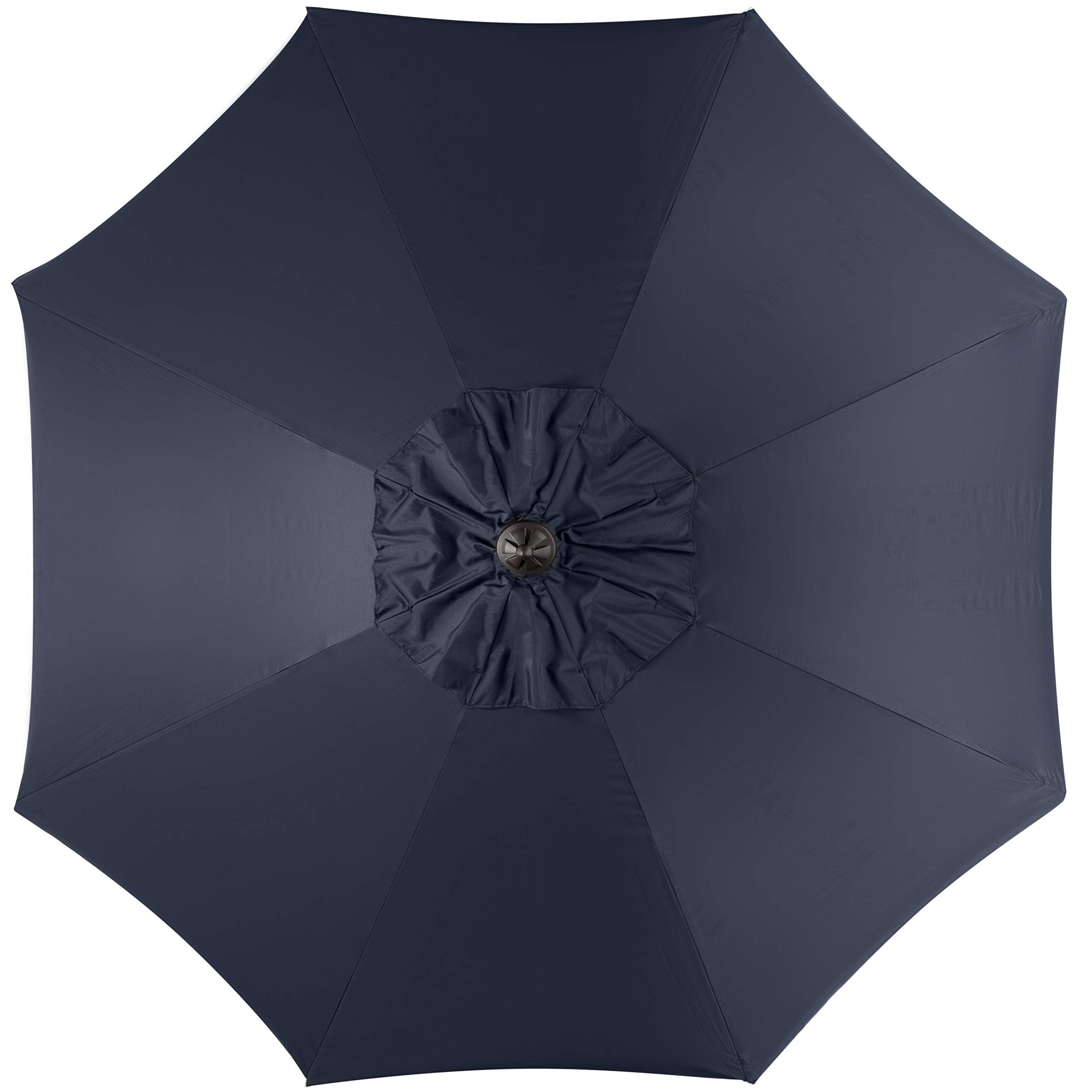 SAFAVIEH umbrella over patio dining set showing comfortable shaded seating