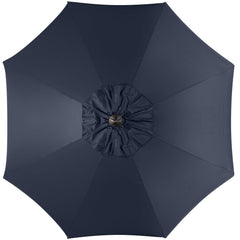 SAFAVIEH umbrella over patio dining set showing comfortable shaded seating