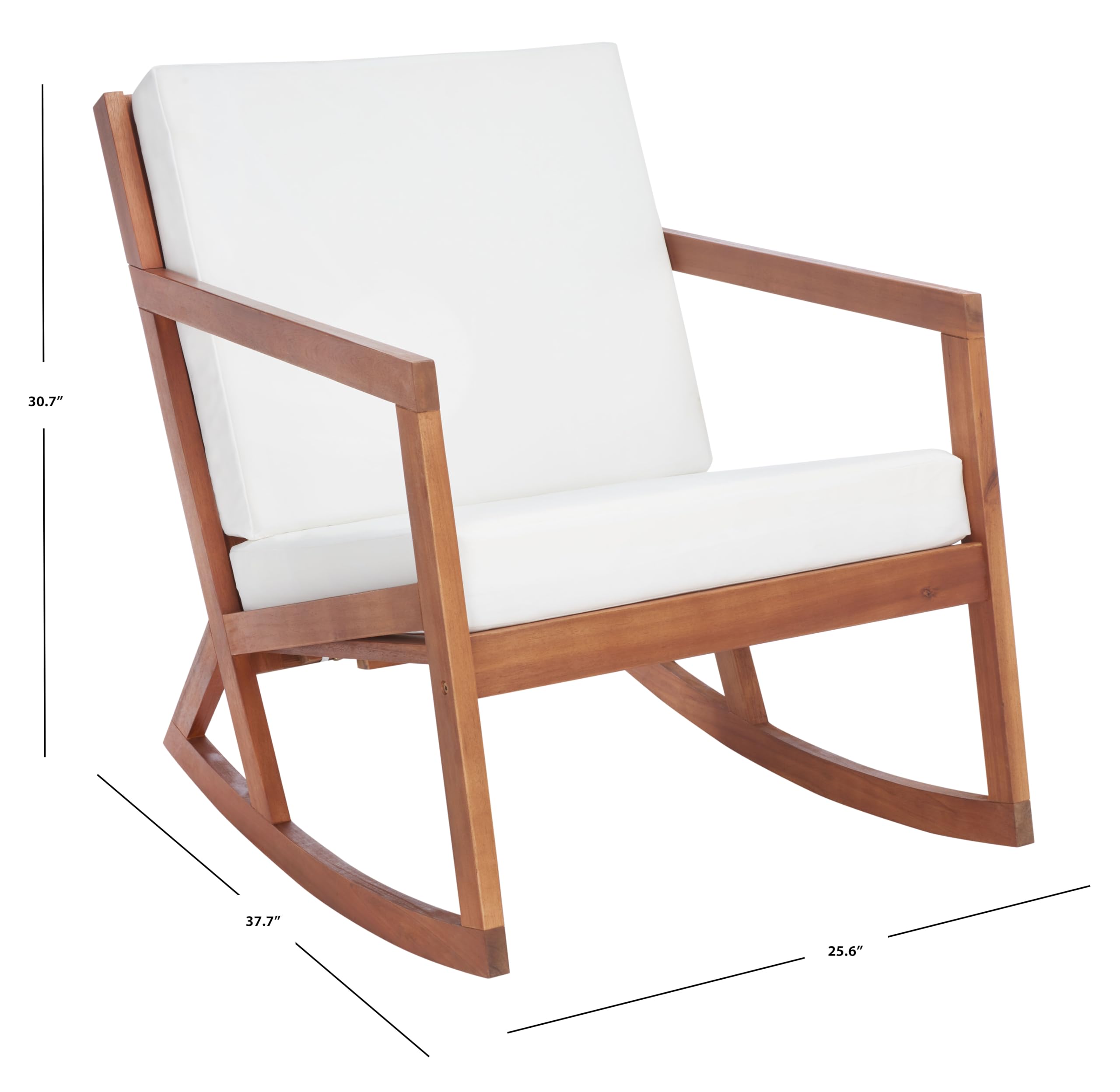 SAFAVIEH Vernon with person seated showing scale and comfortable seat height