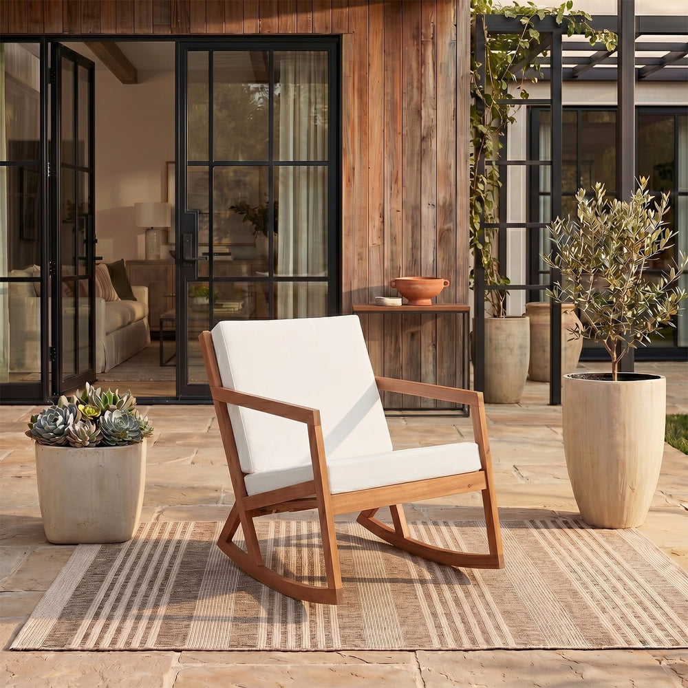 SAFAVIEH Vernon seat depth and height showing ergonomic dimensions and support