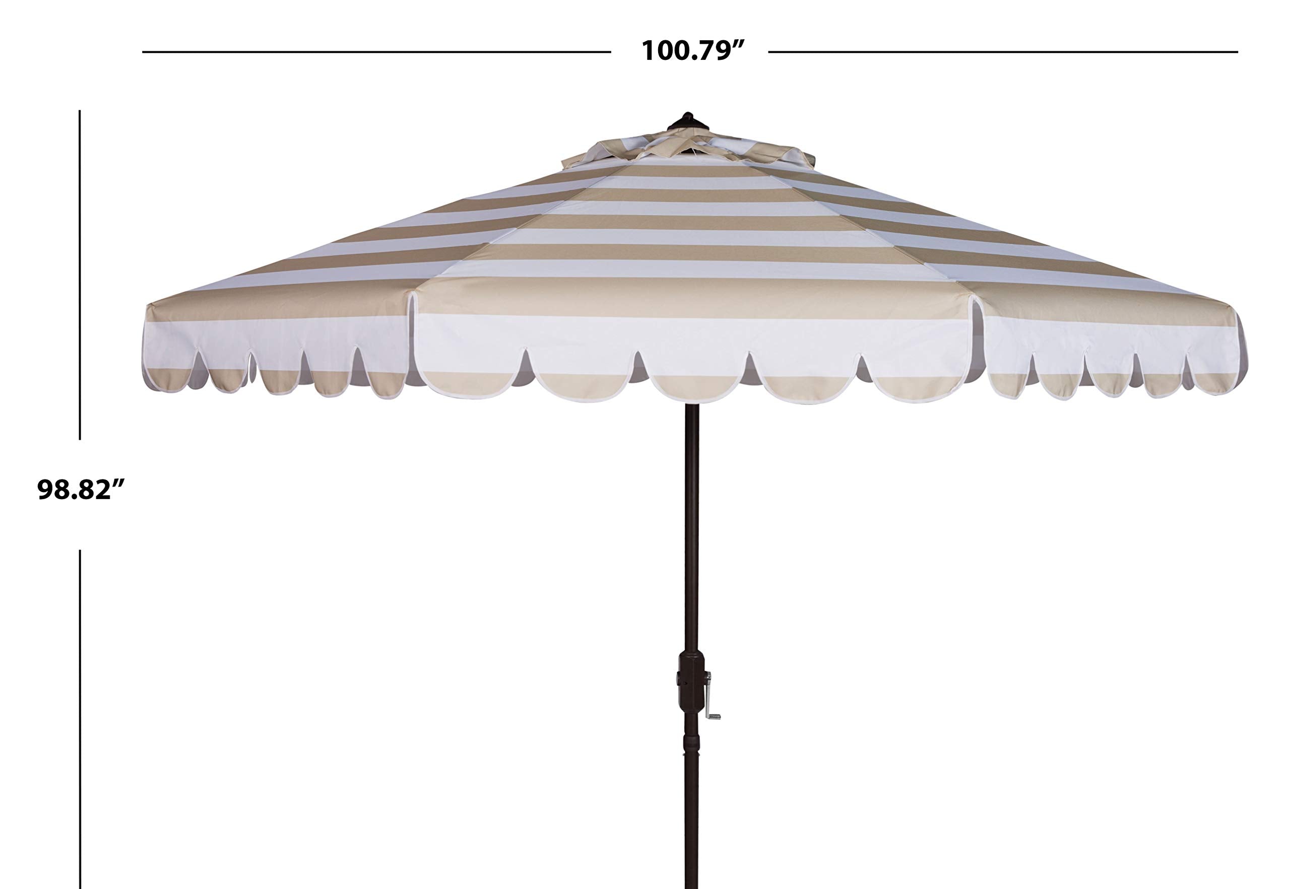 SAFAVIEH Vienna in-use on a patio providing cool, stylish outdoor shade