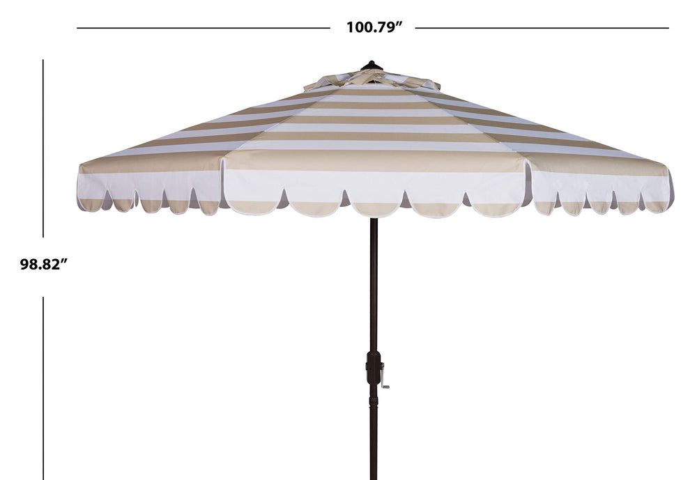 SAFAVIEH Vienna in-use on a patio providing cool, stylish outdoor shade