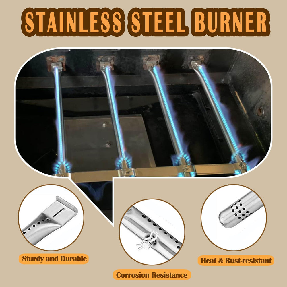 SafBbcue adjustable crossover tube extended to fit different burner spacing