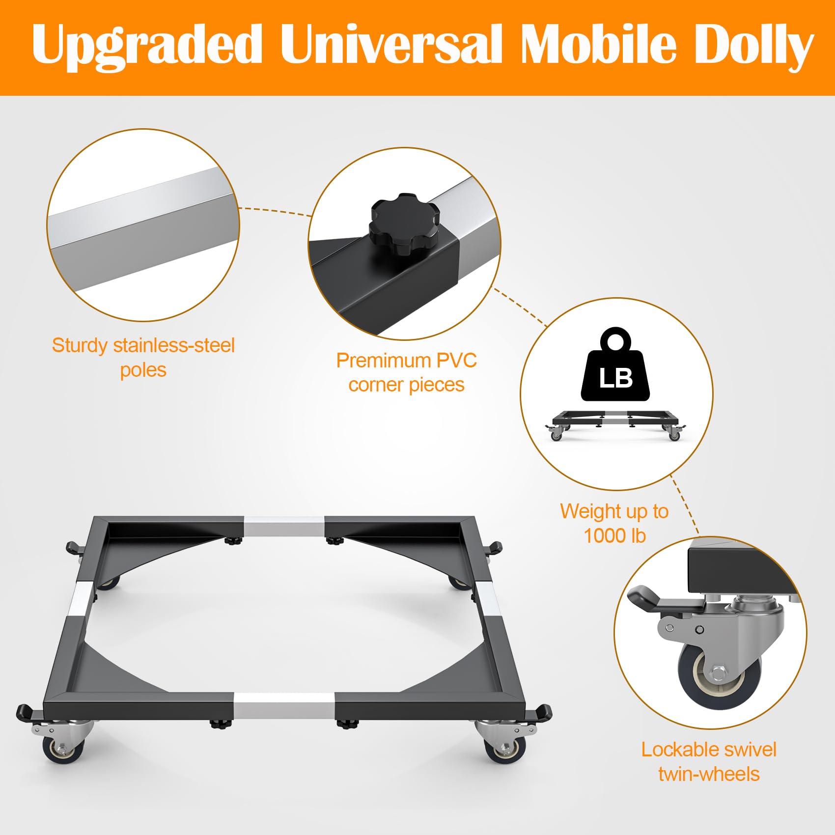 SafBbcue anti-slip pads under stand providing wobble-free stability